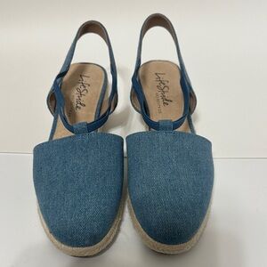 Life Stride Women's Denim Espadrille Flats